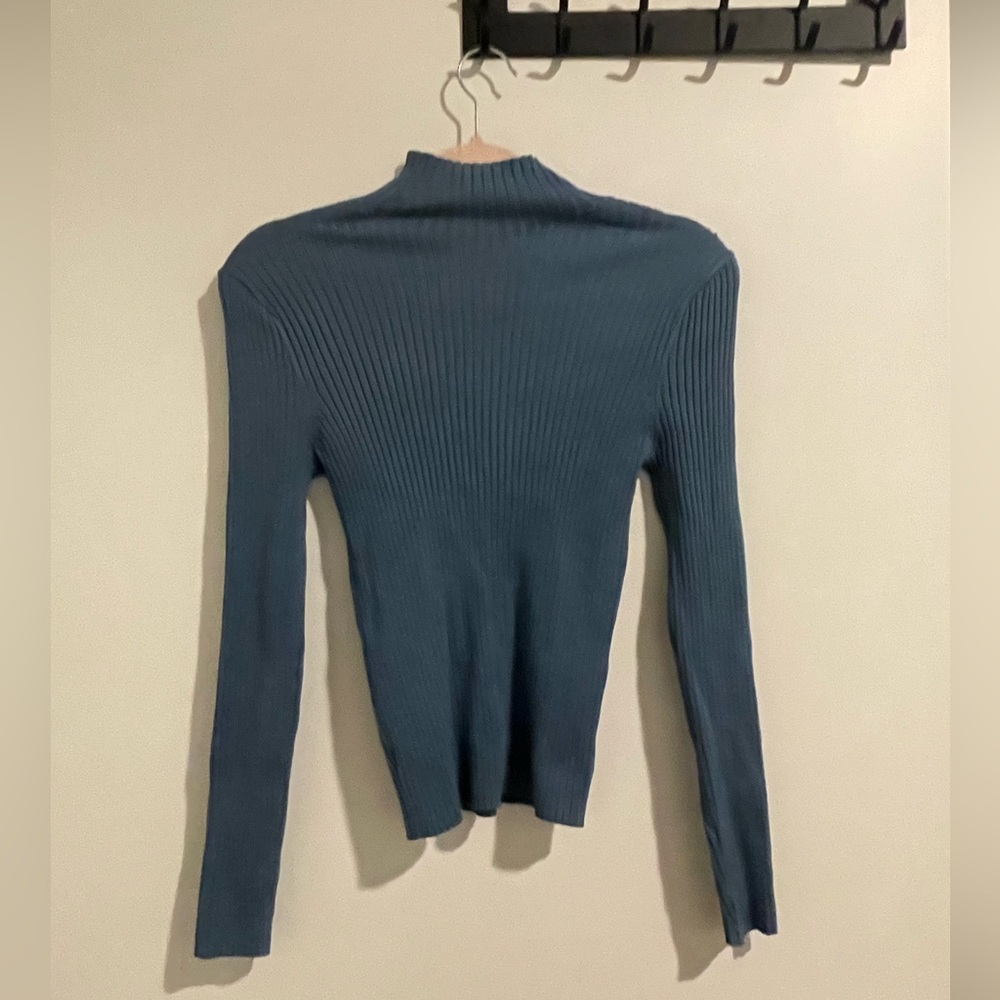Zara Blue Full Sleeves Turtle Neck | Size M